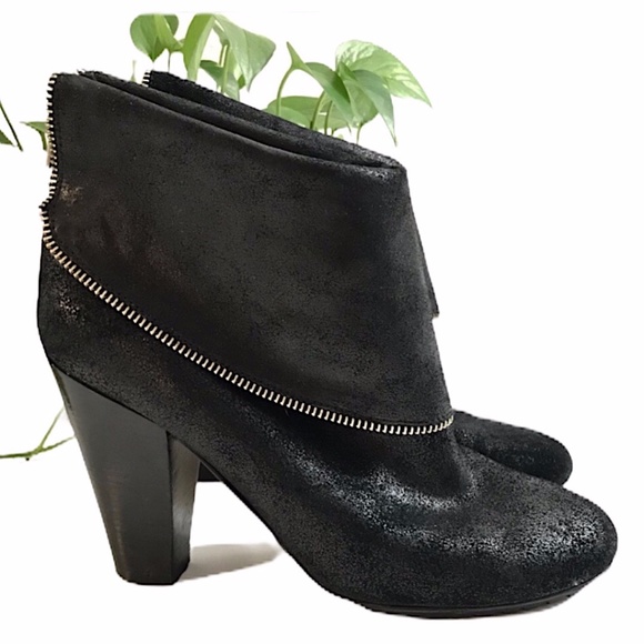 MICHAEL KORS Burnished Leather Moto Ankle Boots - Picture 3 of 10